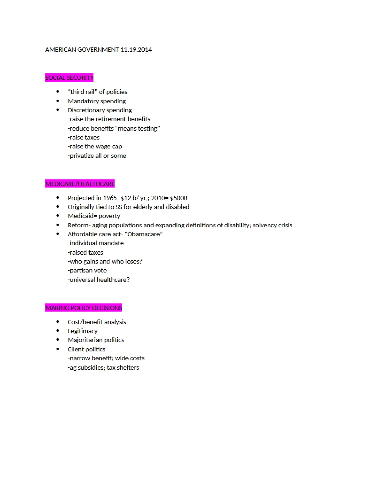 US Government Structure