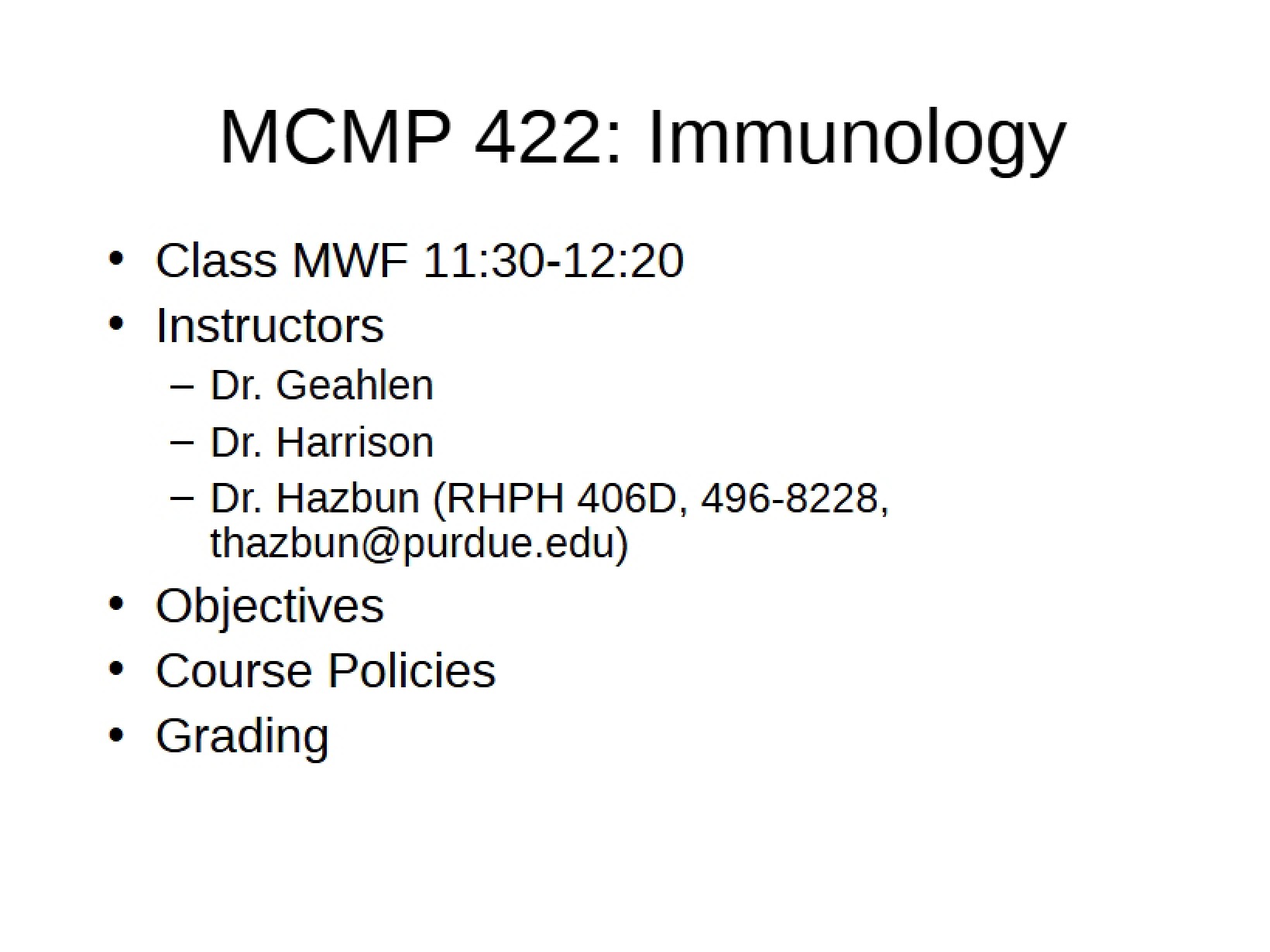 Immune System Concepts