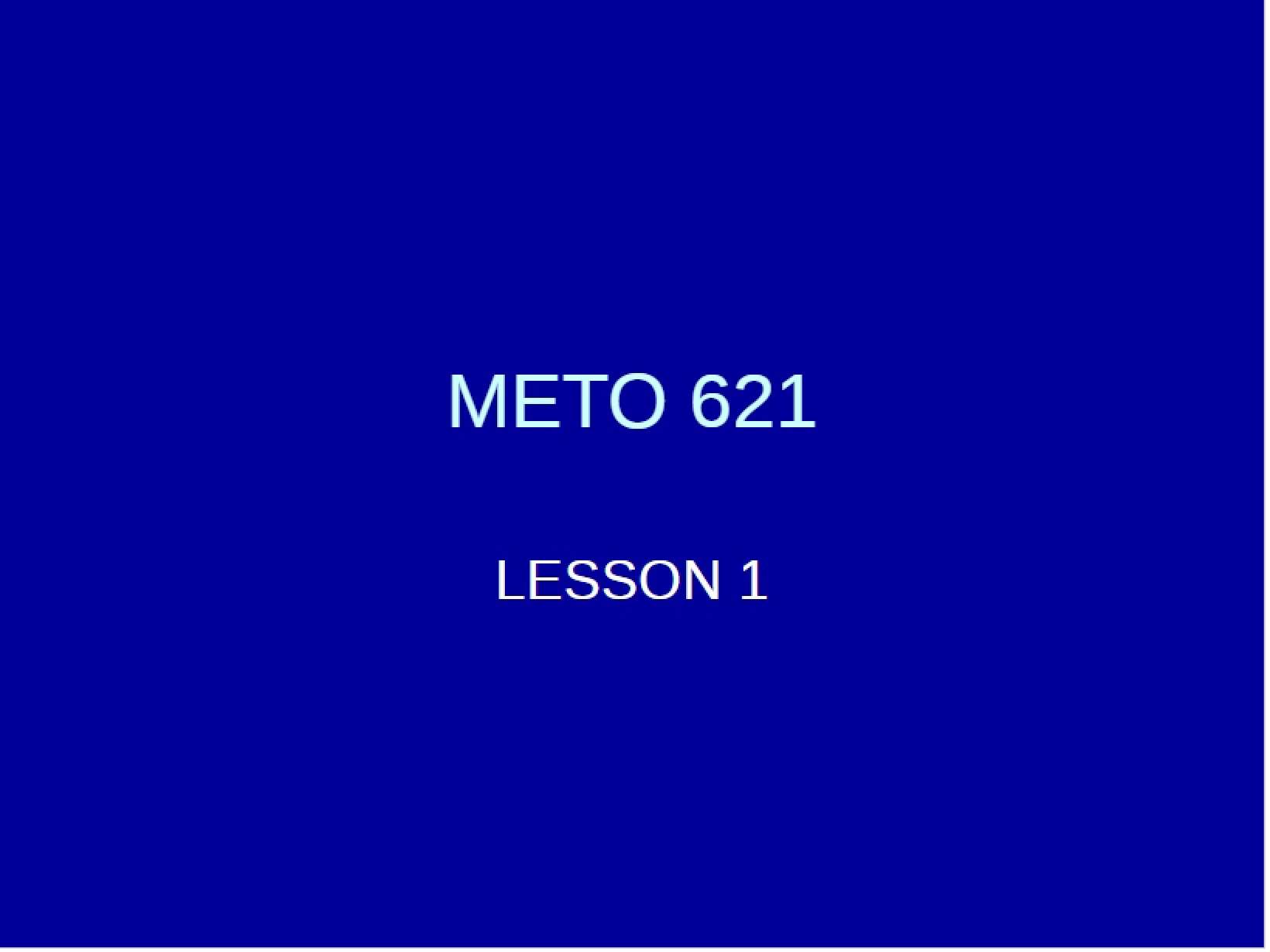 First Lesson