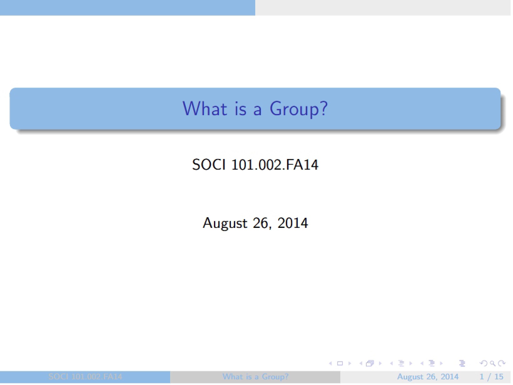 Group Definitions