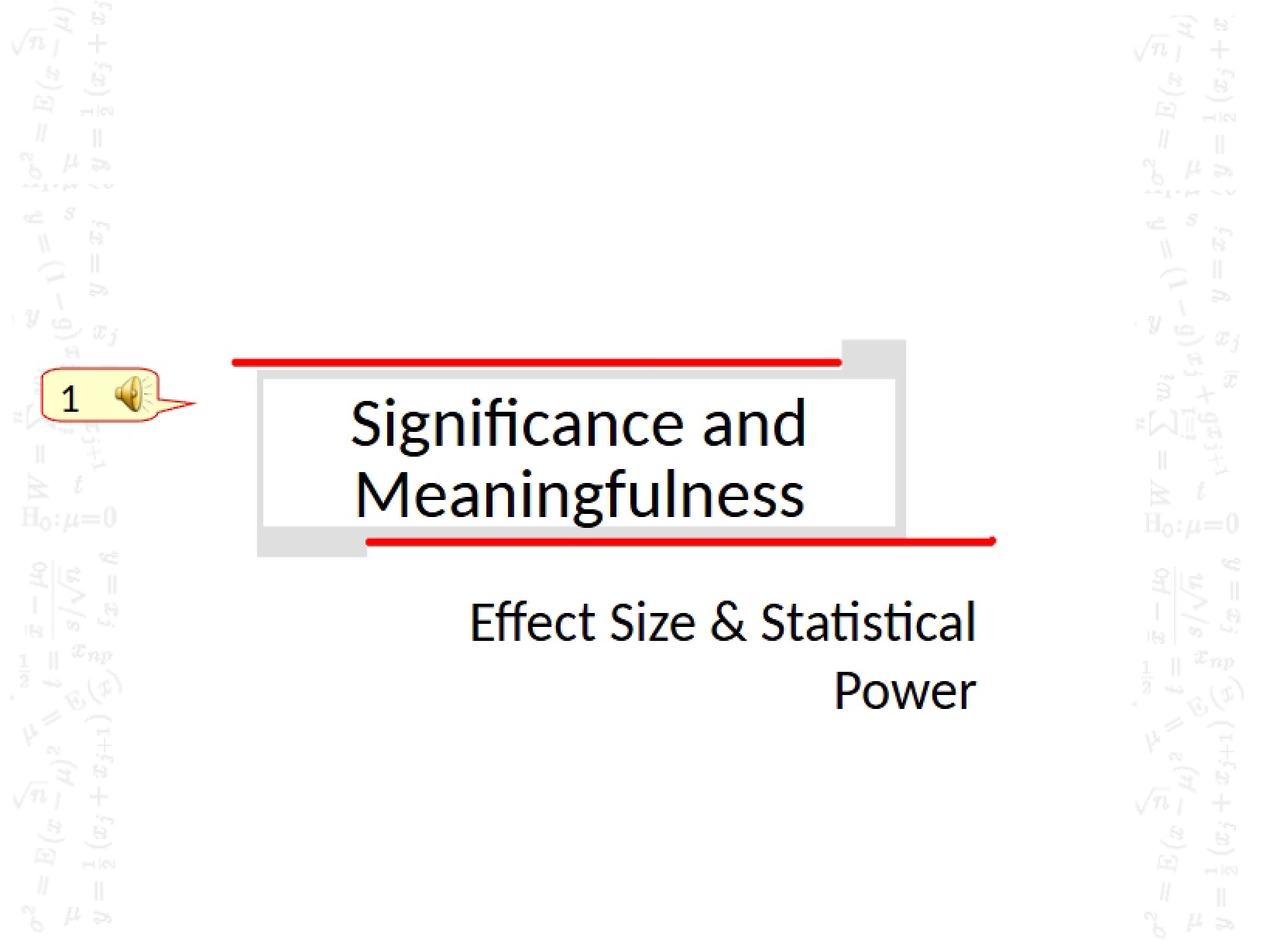 Significance vs Meaningfulness