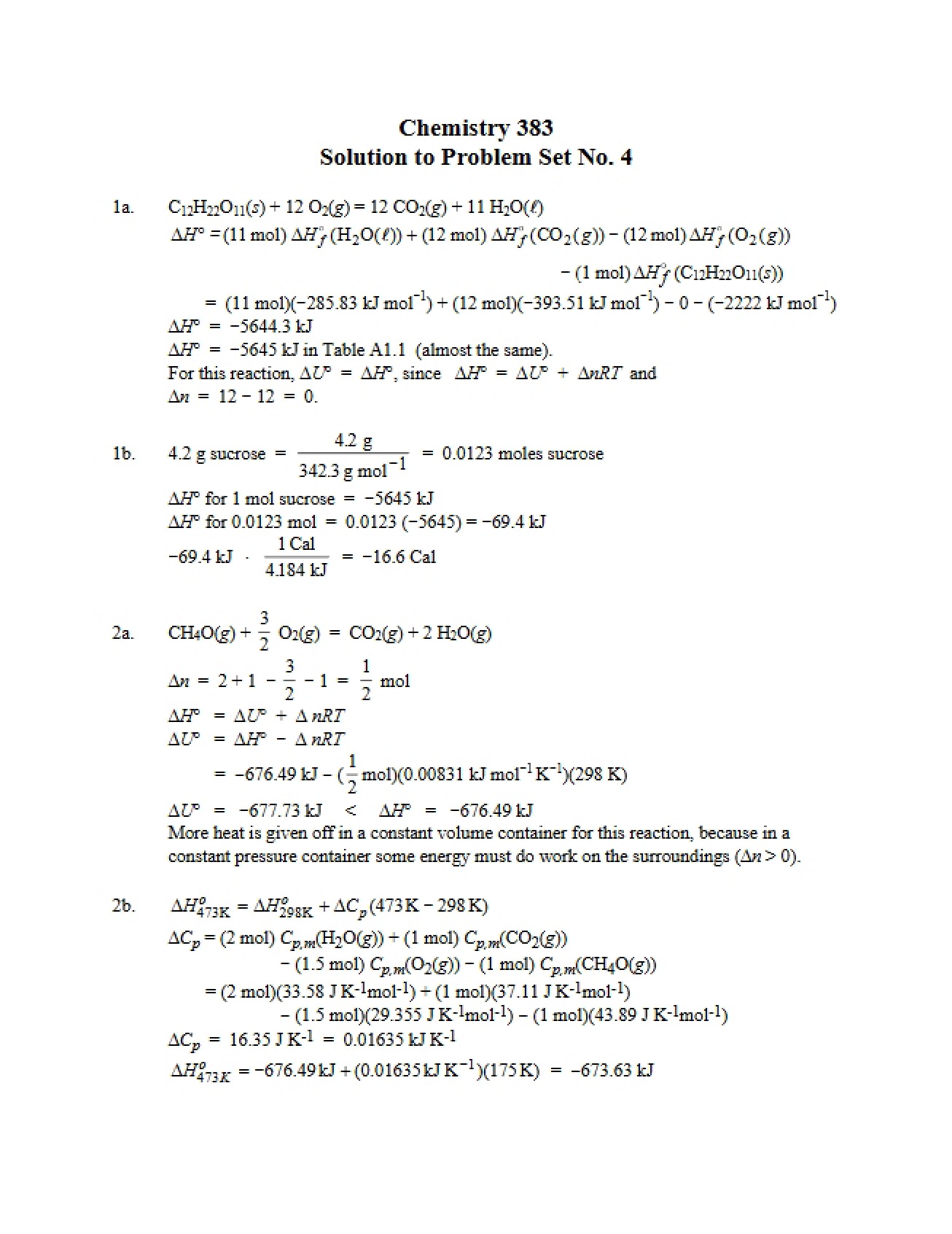 Problem Set Solutions