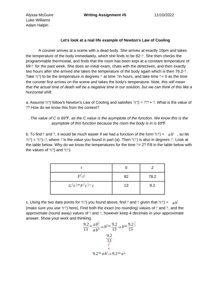 Assignment #5