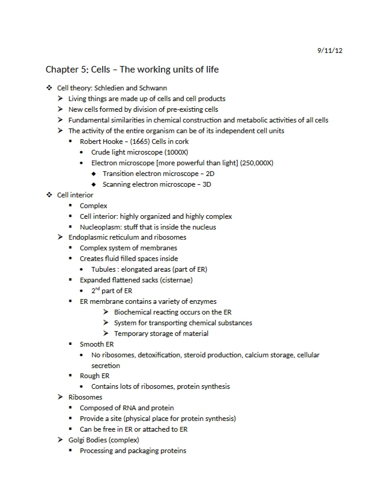 Biological Sciences I Chapter Five