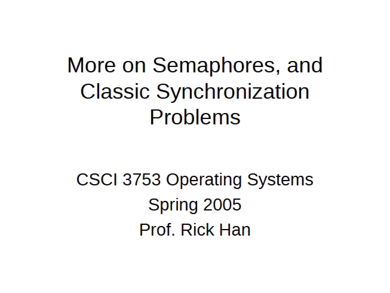 Introduction to Synchronization