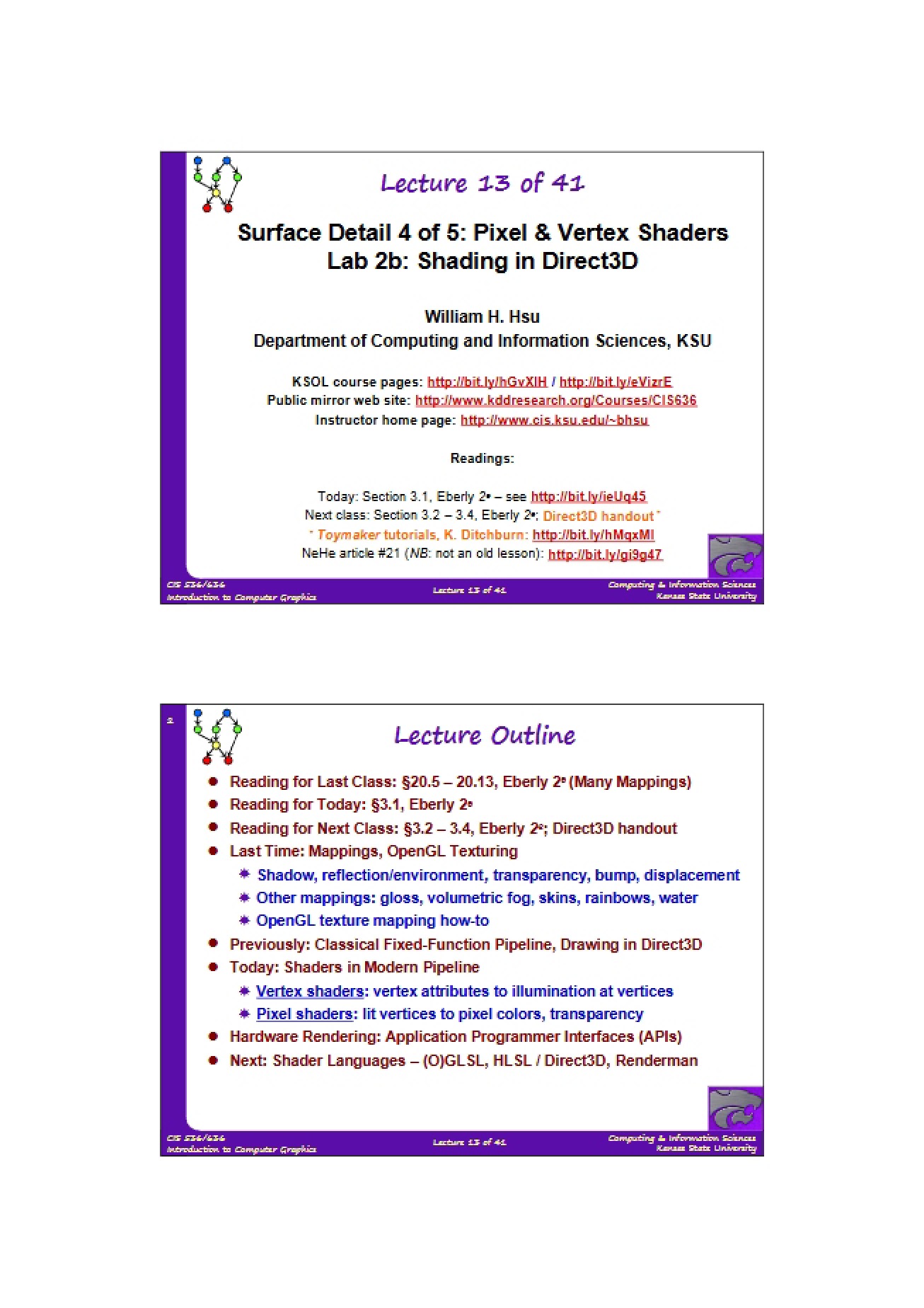 Part Four of Five on Surface Detail An Introduction to Pixel and Vertex Shaders and a Lab on Shading in Direct3D