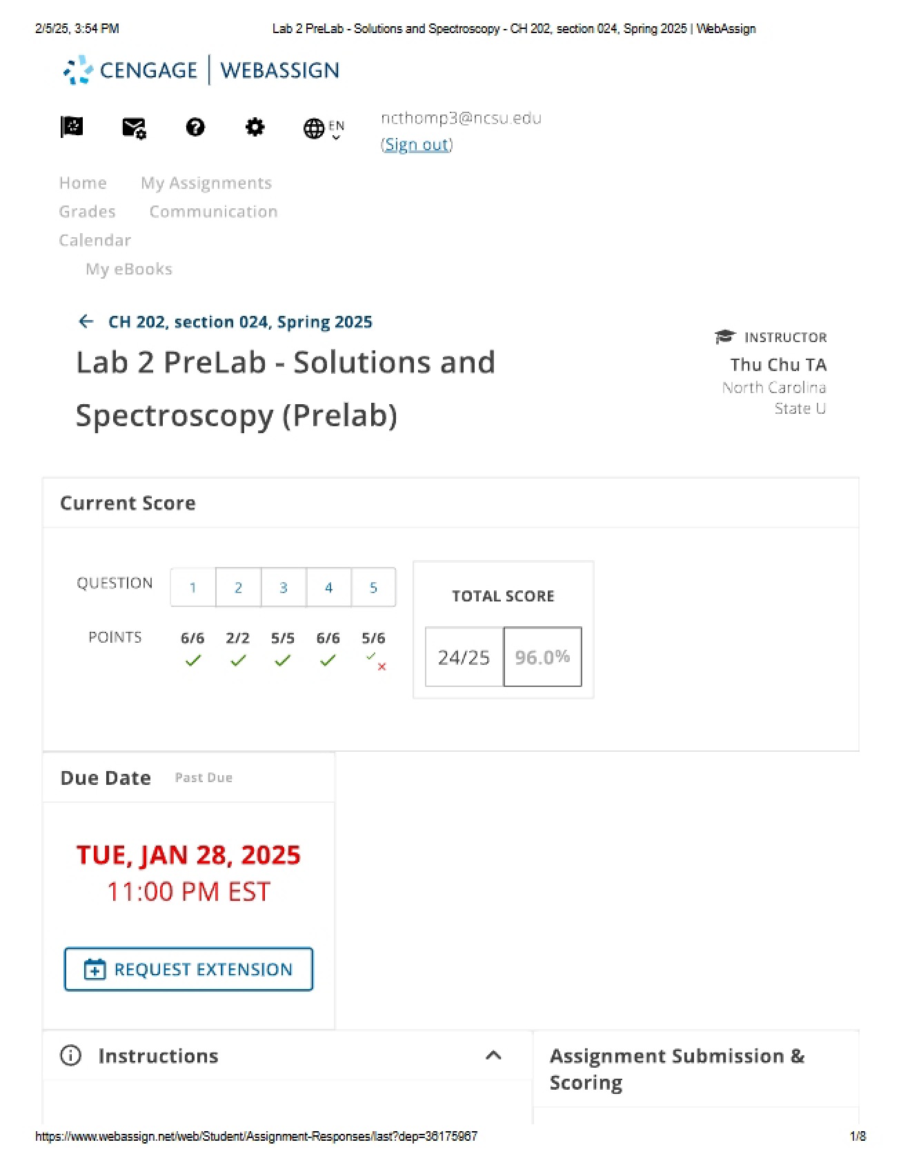 Solutions and Spectroscopy Pre Lab 2