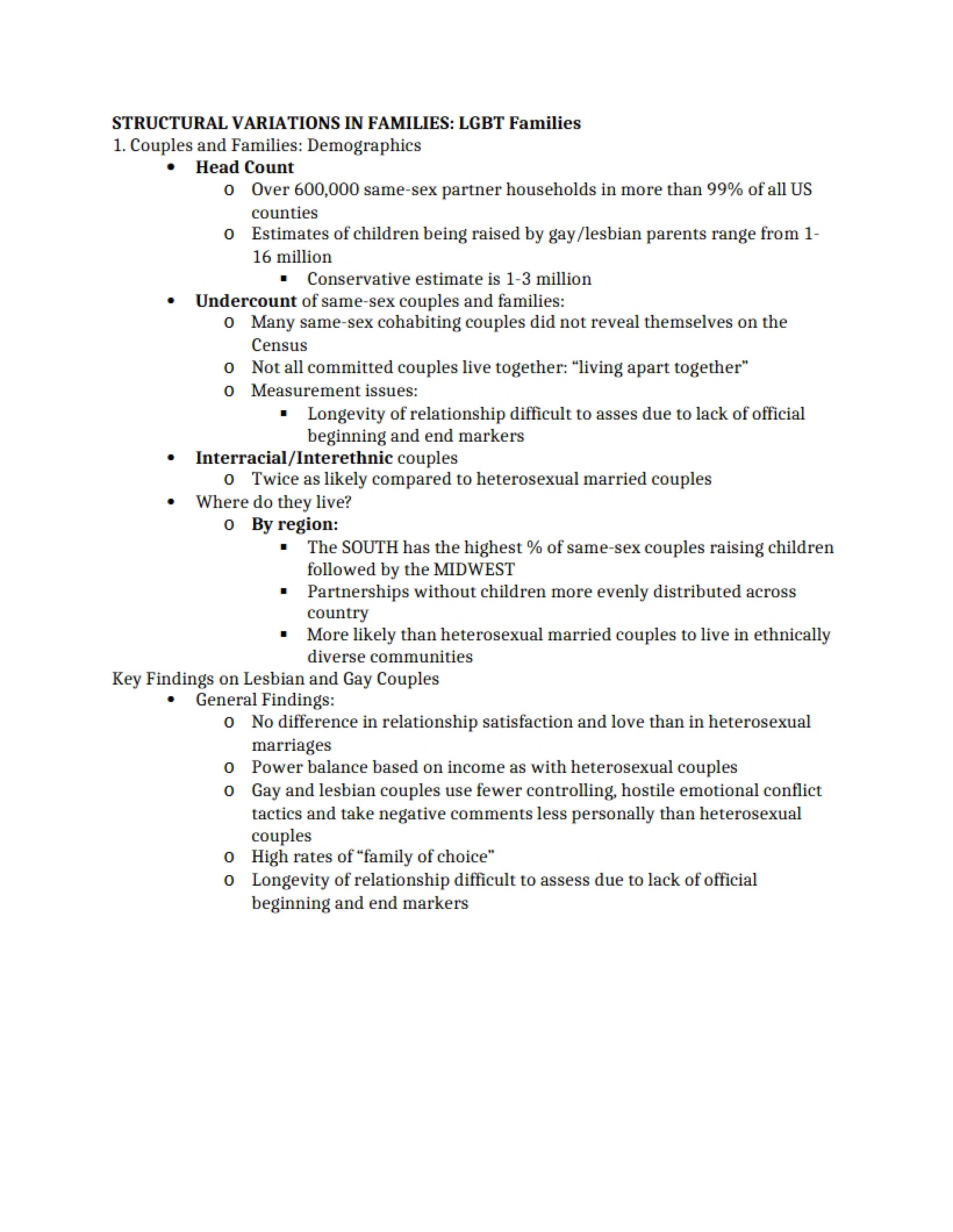LGBT Families Structural Variations