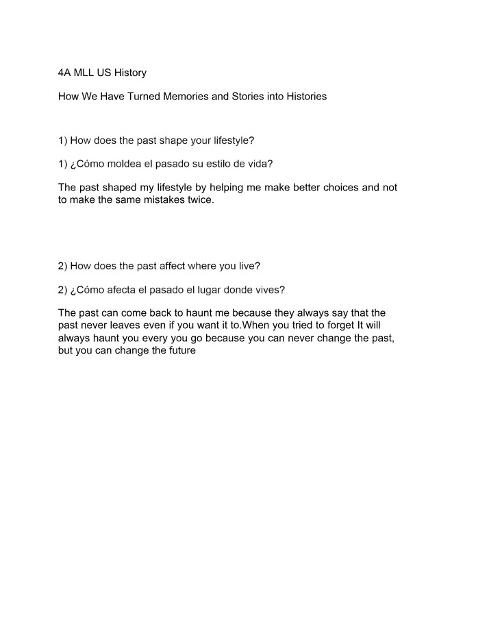 Assignment - What Is History