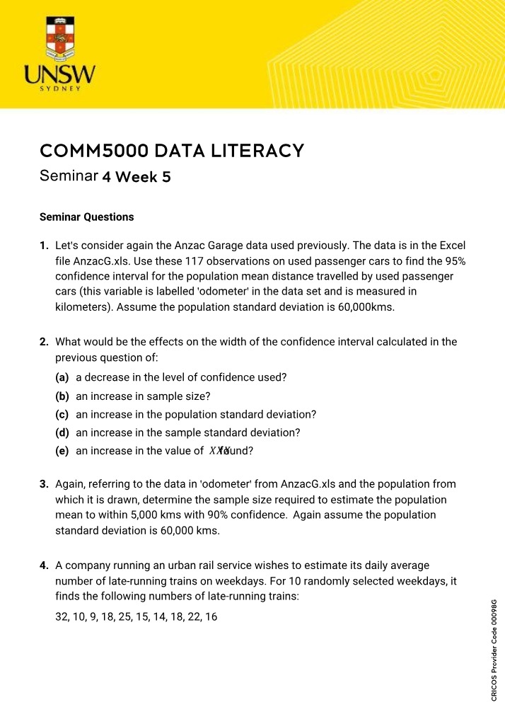 Week 5 Seminar 4 Questions