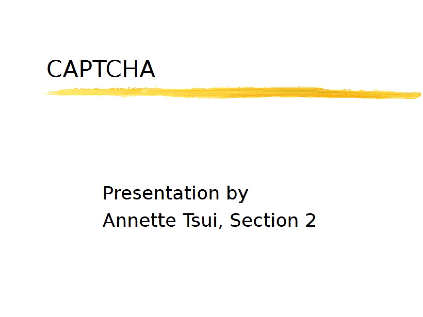 Captcha Technology