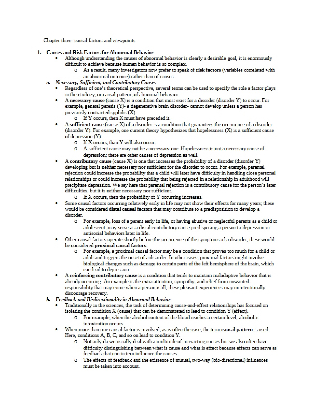 Factors Influencing Behavioral Pathology