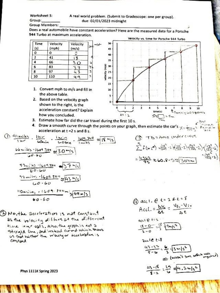 Real World Problem - Worksheet 5