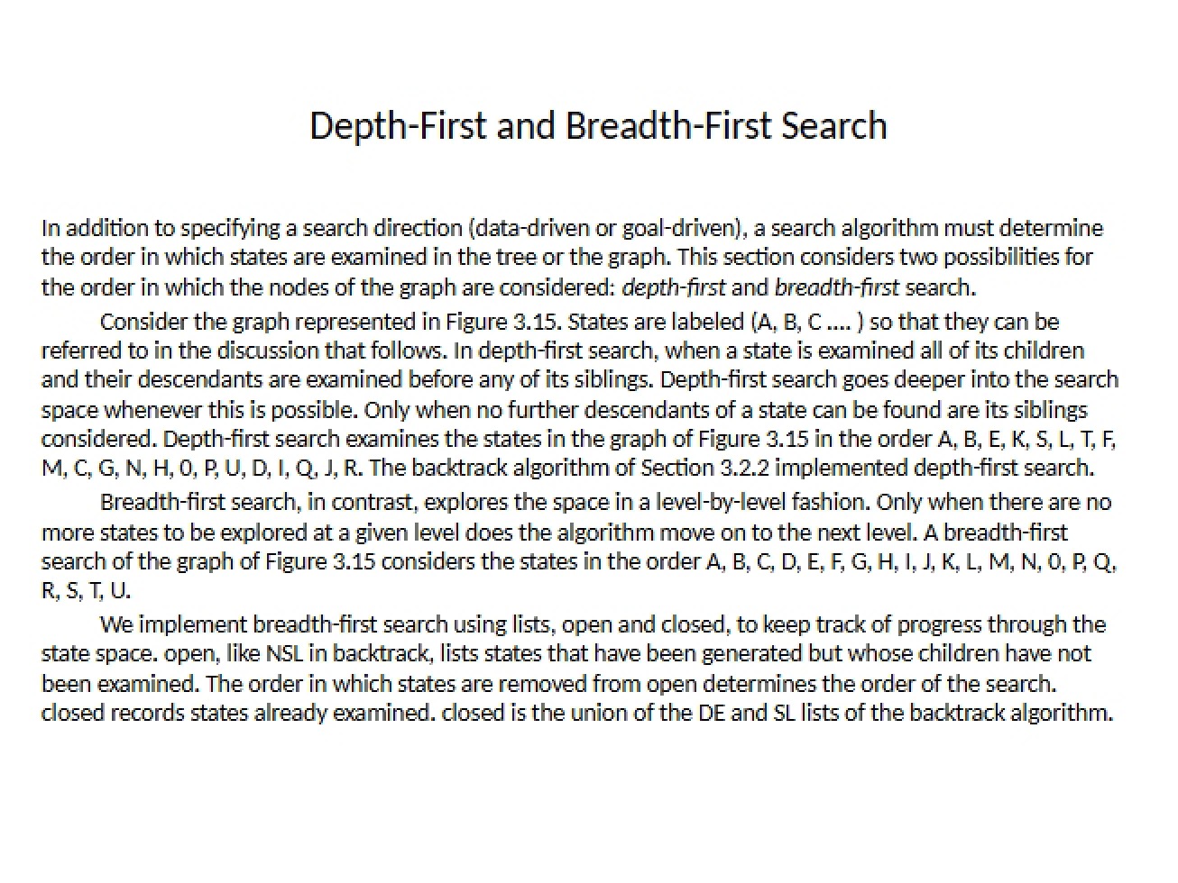 Comparison of Depth-First and Breadth-First Search Algorithms