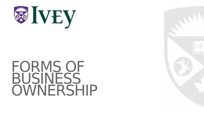 Business Ownership Forms
