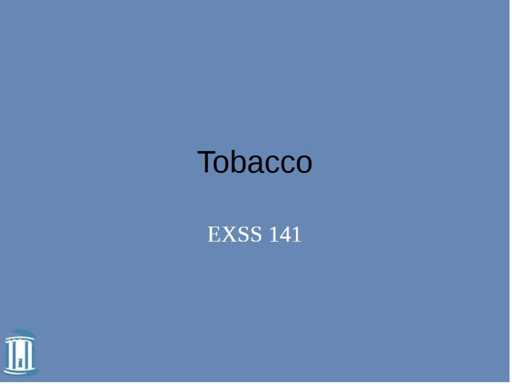 Student Lecture 16 Tobacco