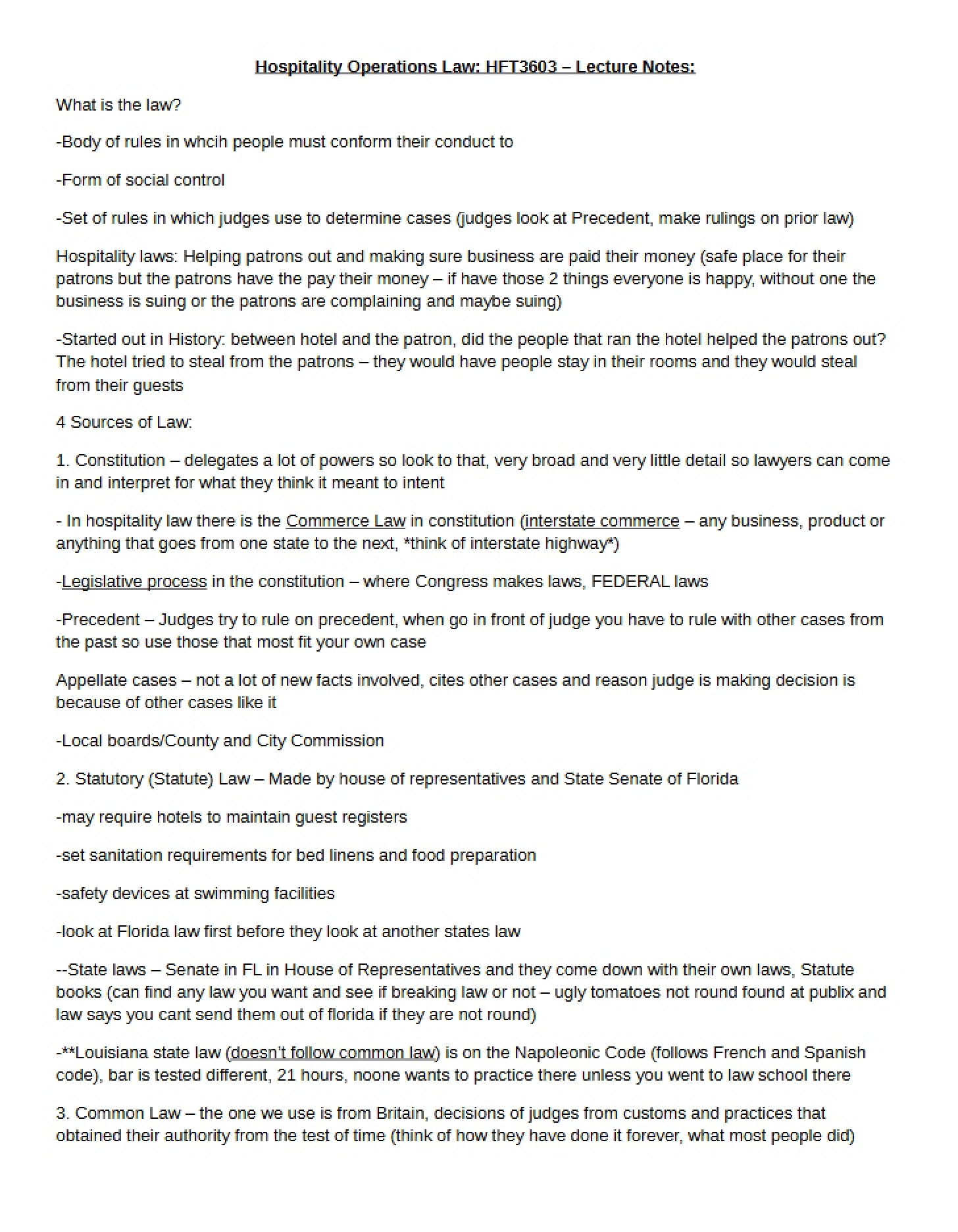 Consolidated Lecture Summaries