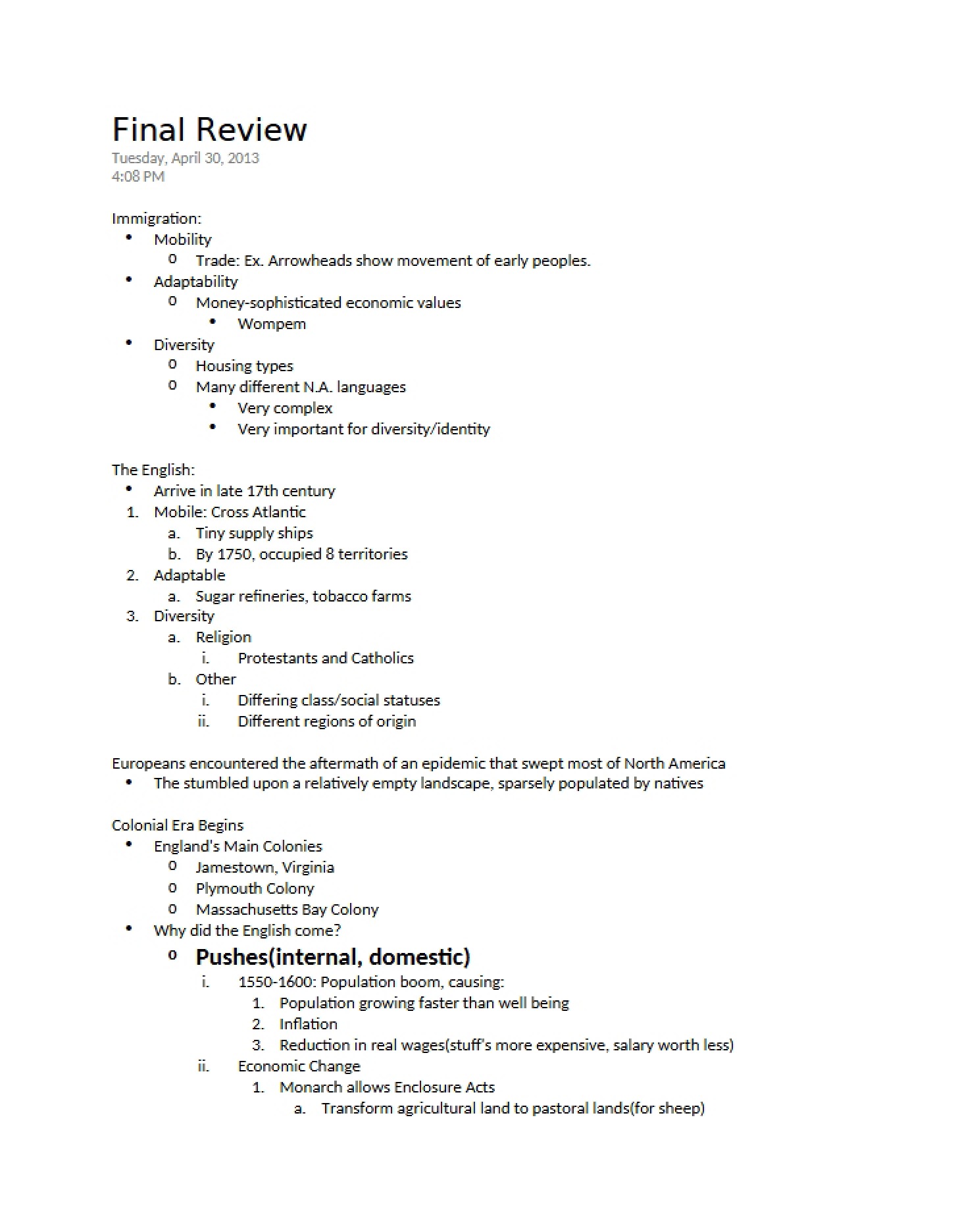 Synthesis of Key Themes for Final Testing