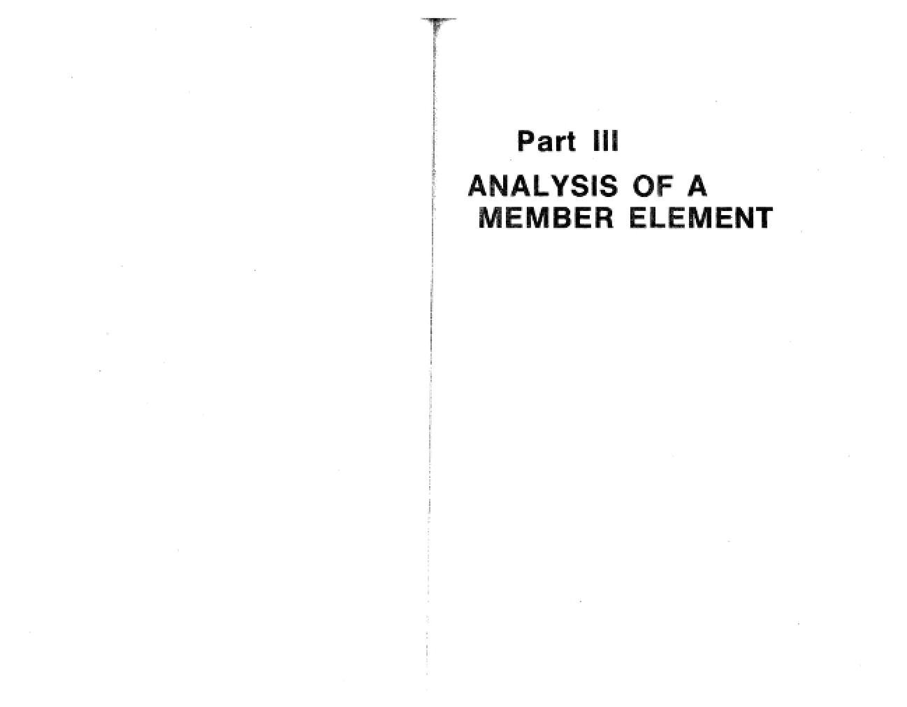 Member Element Analysis