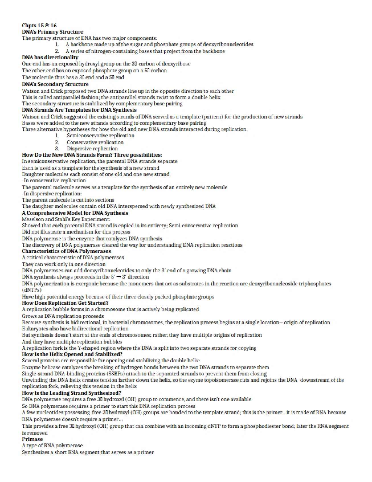 Notes for Ch 15-16 Cell Bio