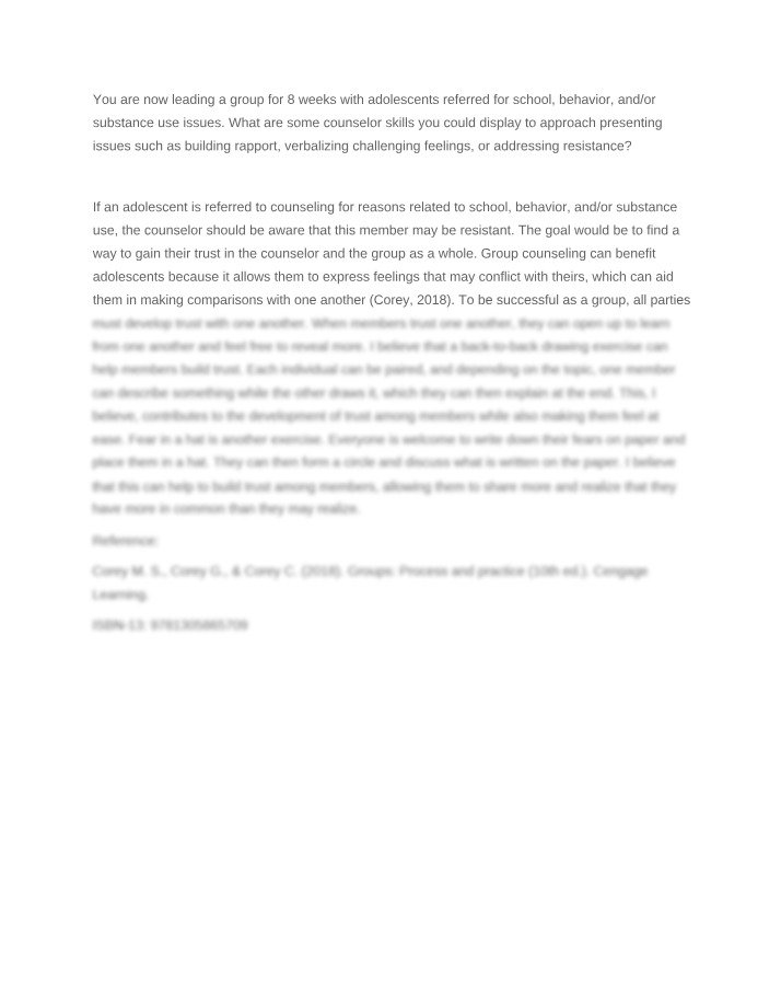 Building Trust and Addressing Adolescent Issues