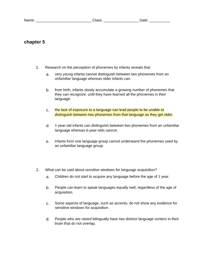 Phoneme Perception and Language Acquisition in Infants