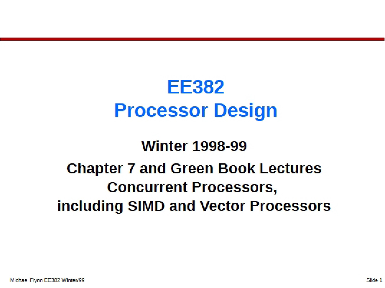 Lecture Notes on Processor Design