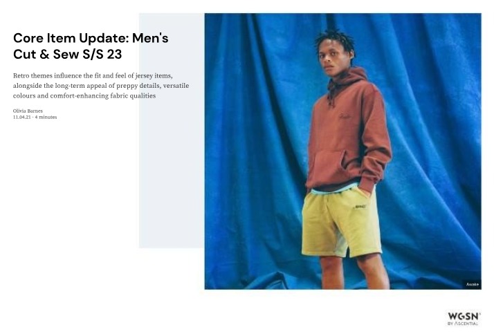 Men's Cut & Sew S-S 23 - Core Item Update