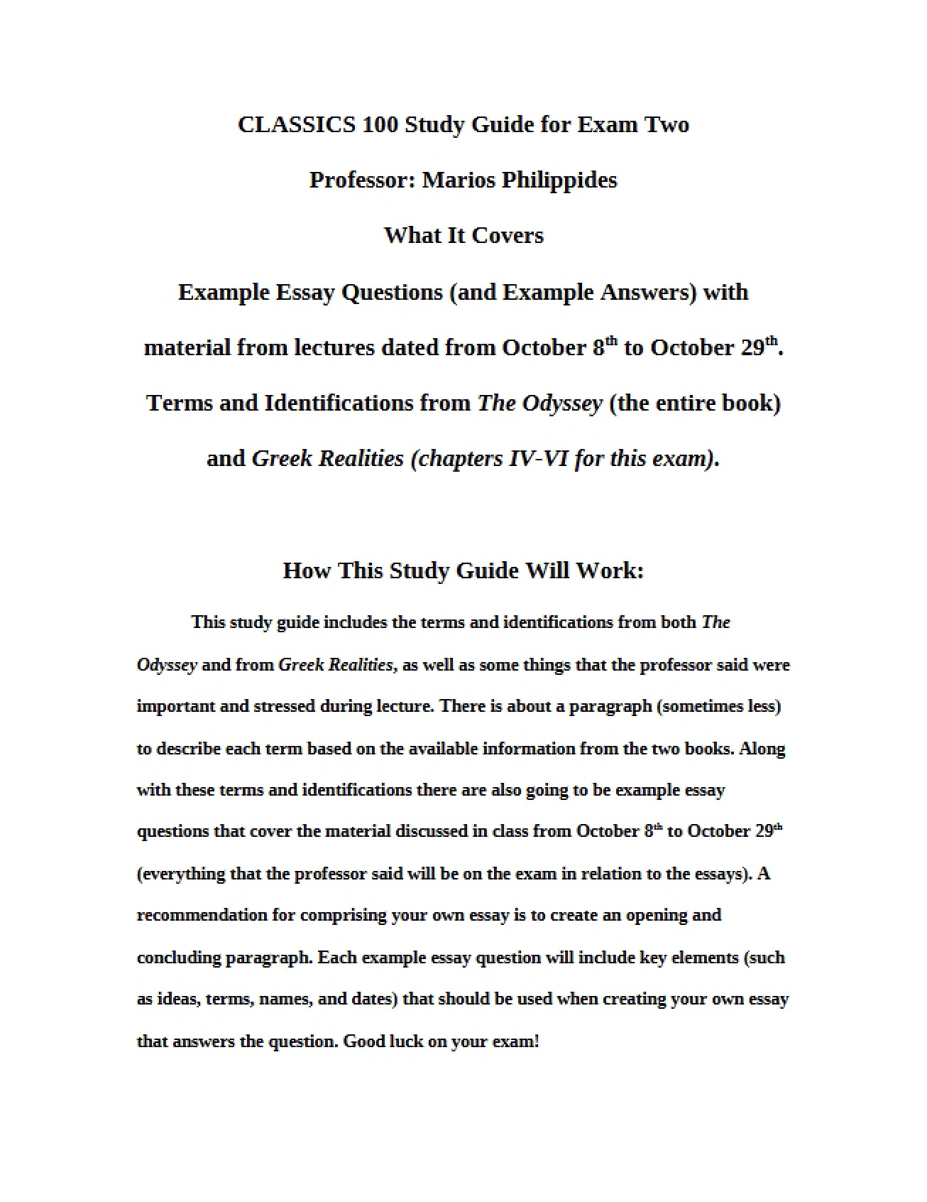 Exam Two Review Guide