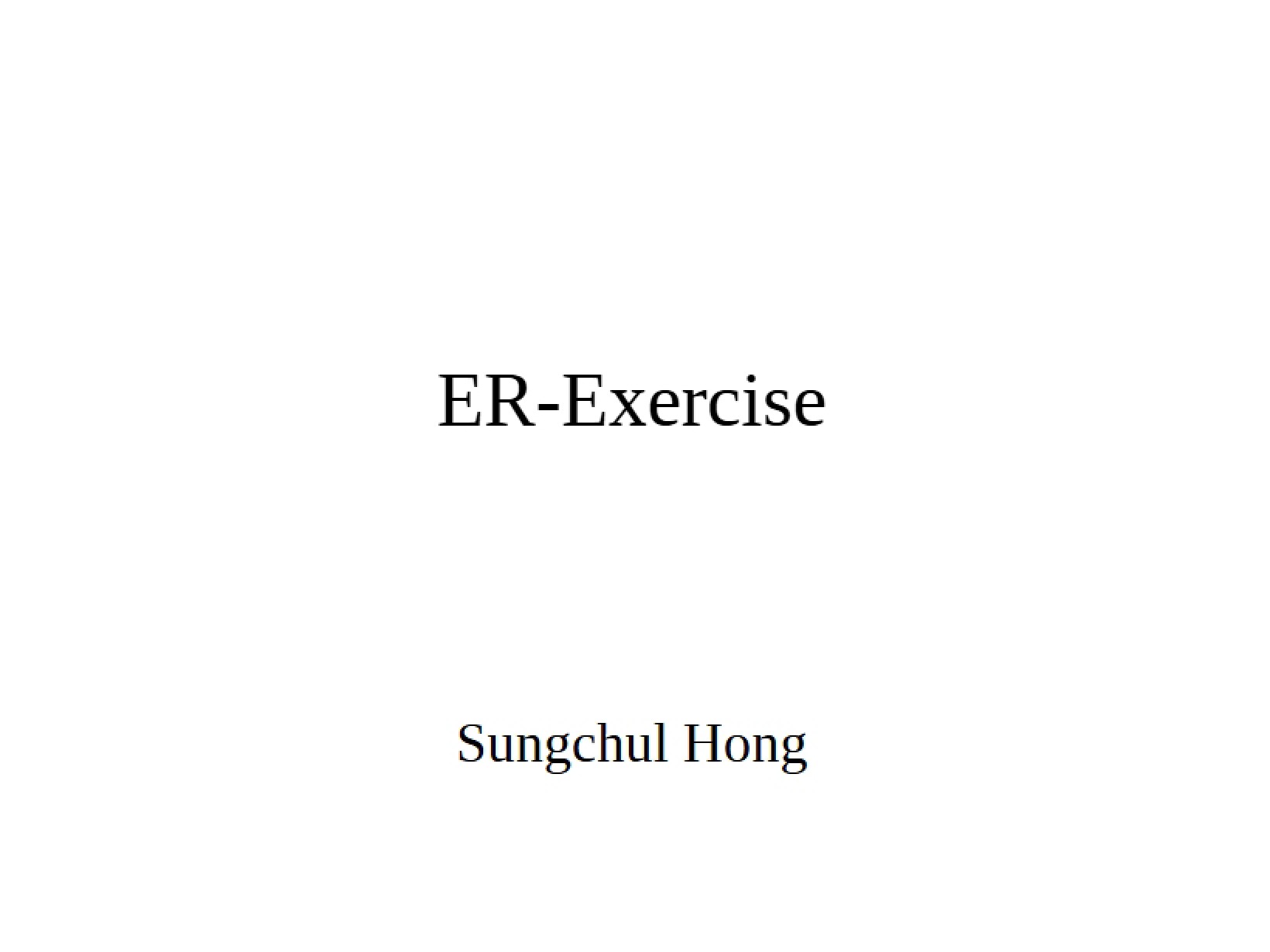 Entity Relationship Exercise