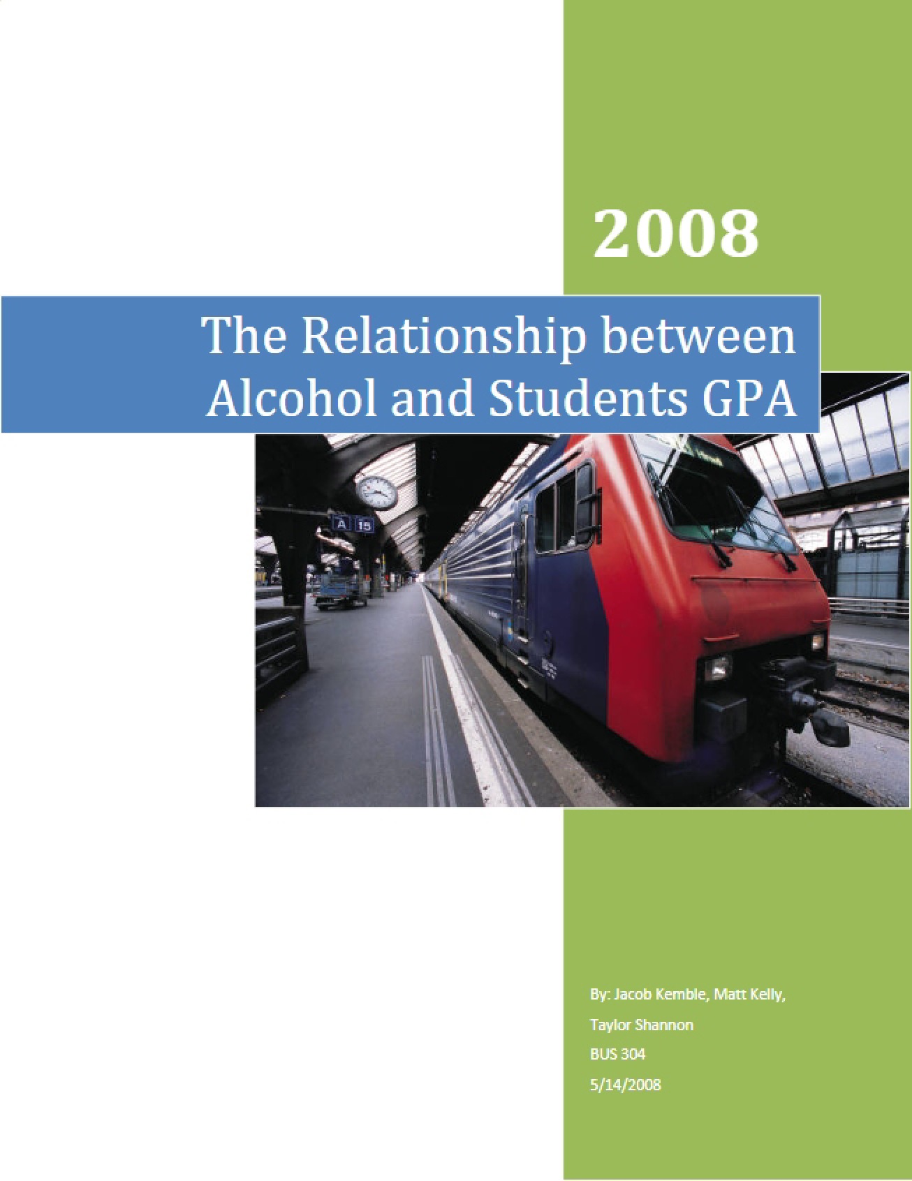 Alcohol and Student GPA Relationship
