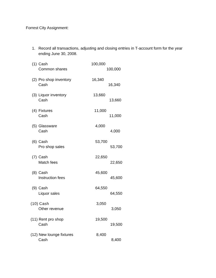 Year-End Review - Recording Transactions and Closing Entries