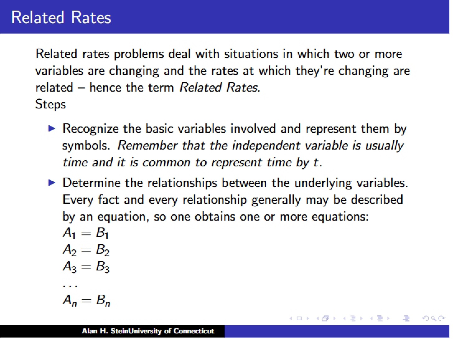 Notes from Class