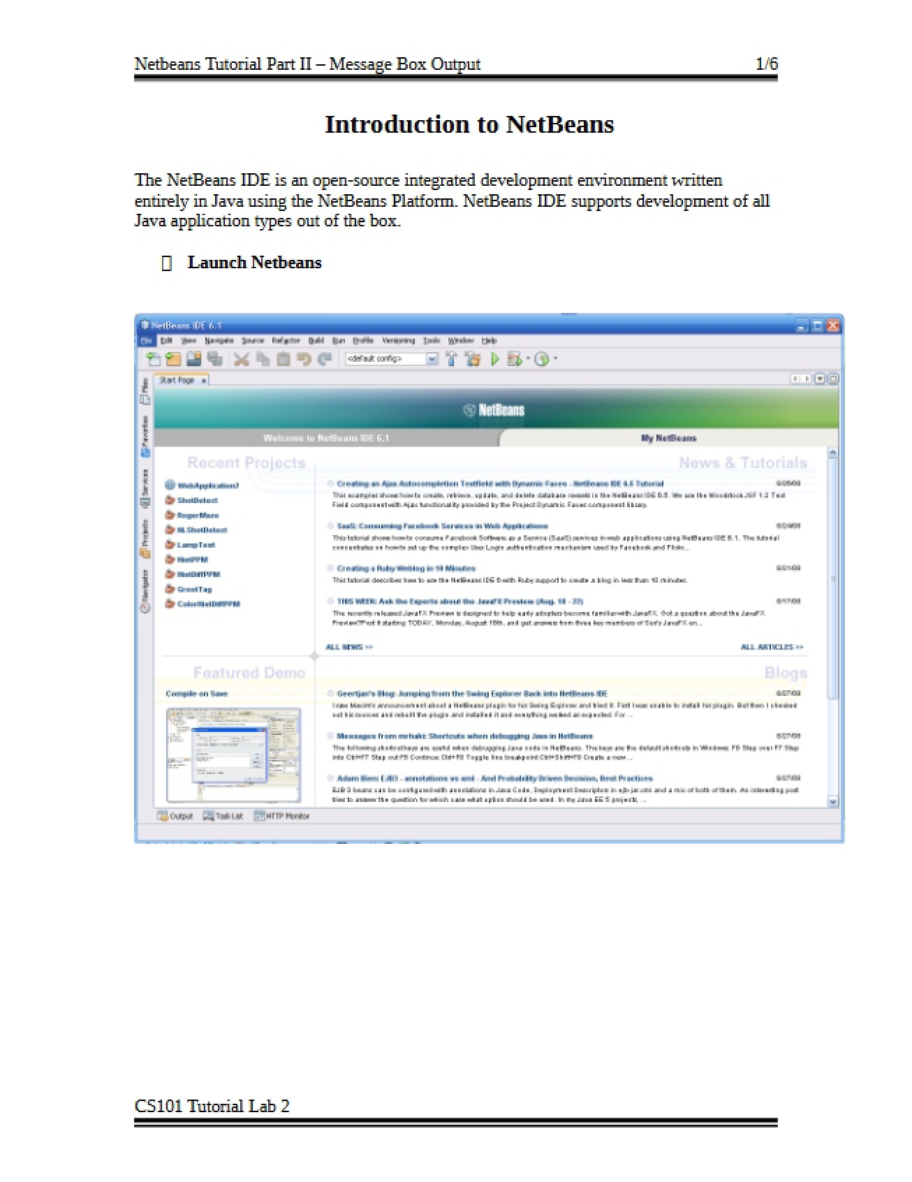 NetBeans IDE Overview