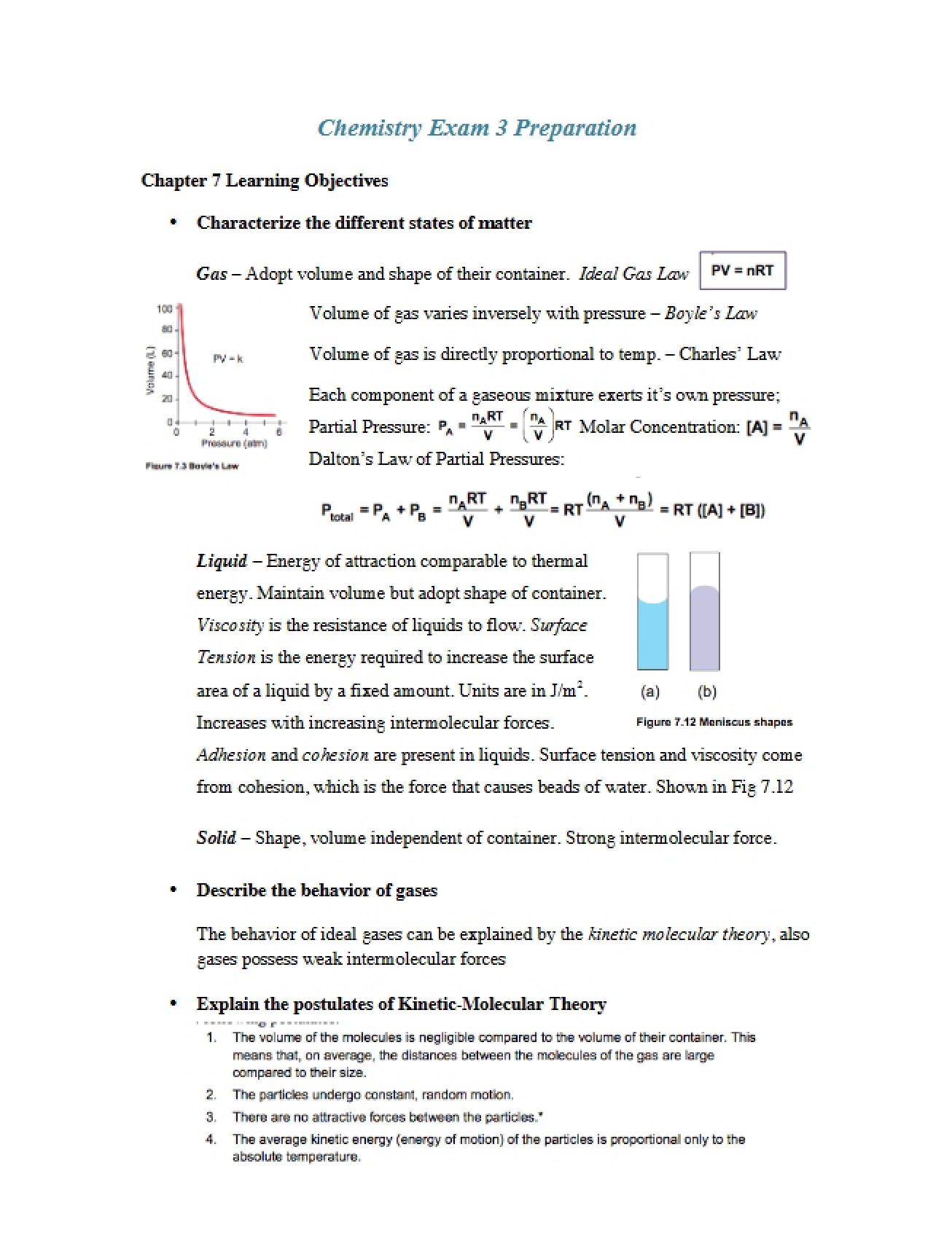 Prep Guide for Chemistry Exam 3
