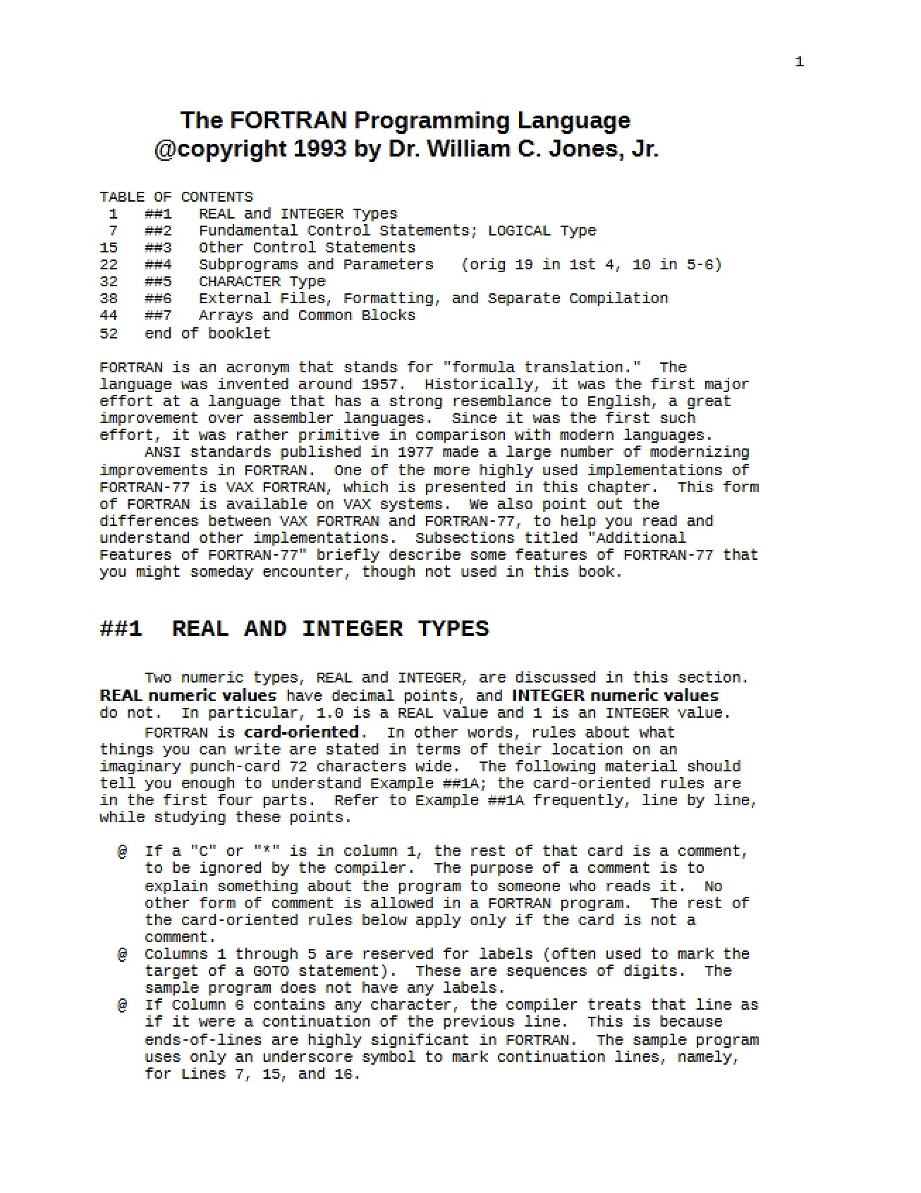 Programming with FORTRAN
