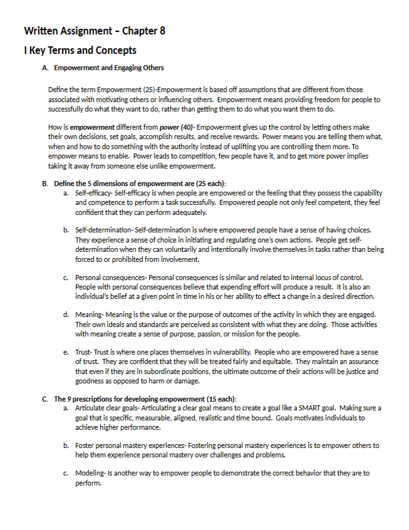 Chapter 8 Written Assignment Version 1.1