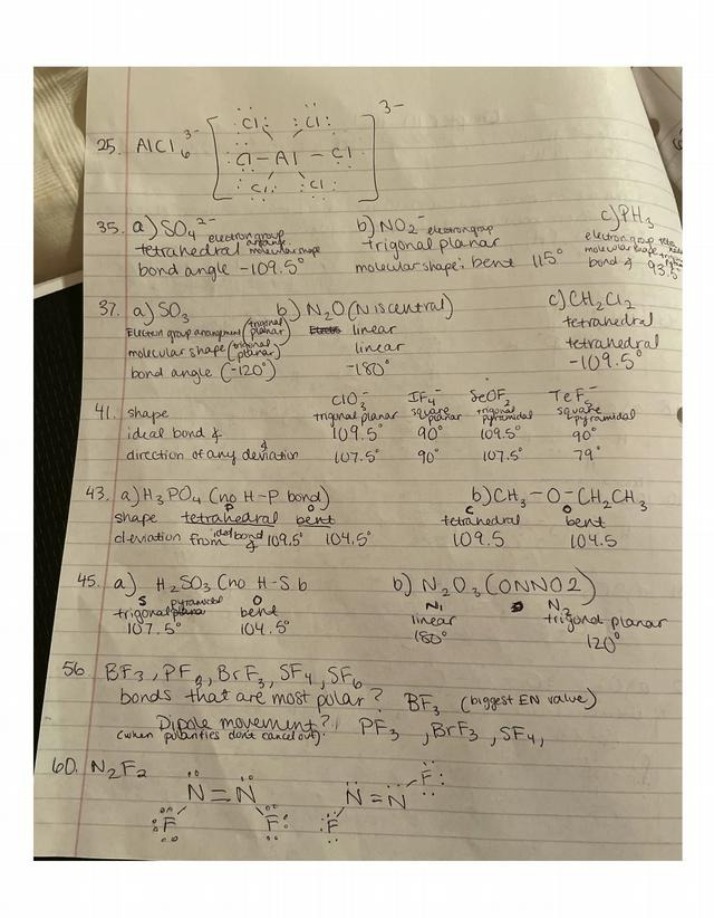 Molecular Shapes and Bonding Study
