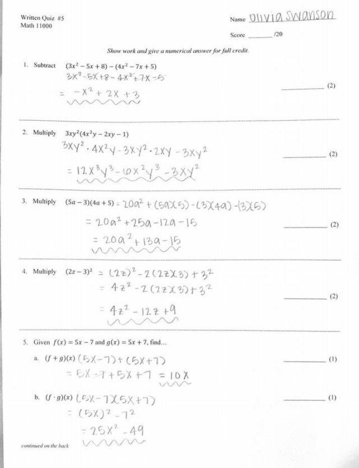 NURS334 Written Quiz 5