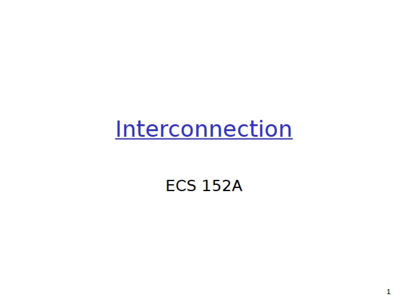 System Interconnection