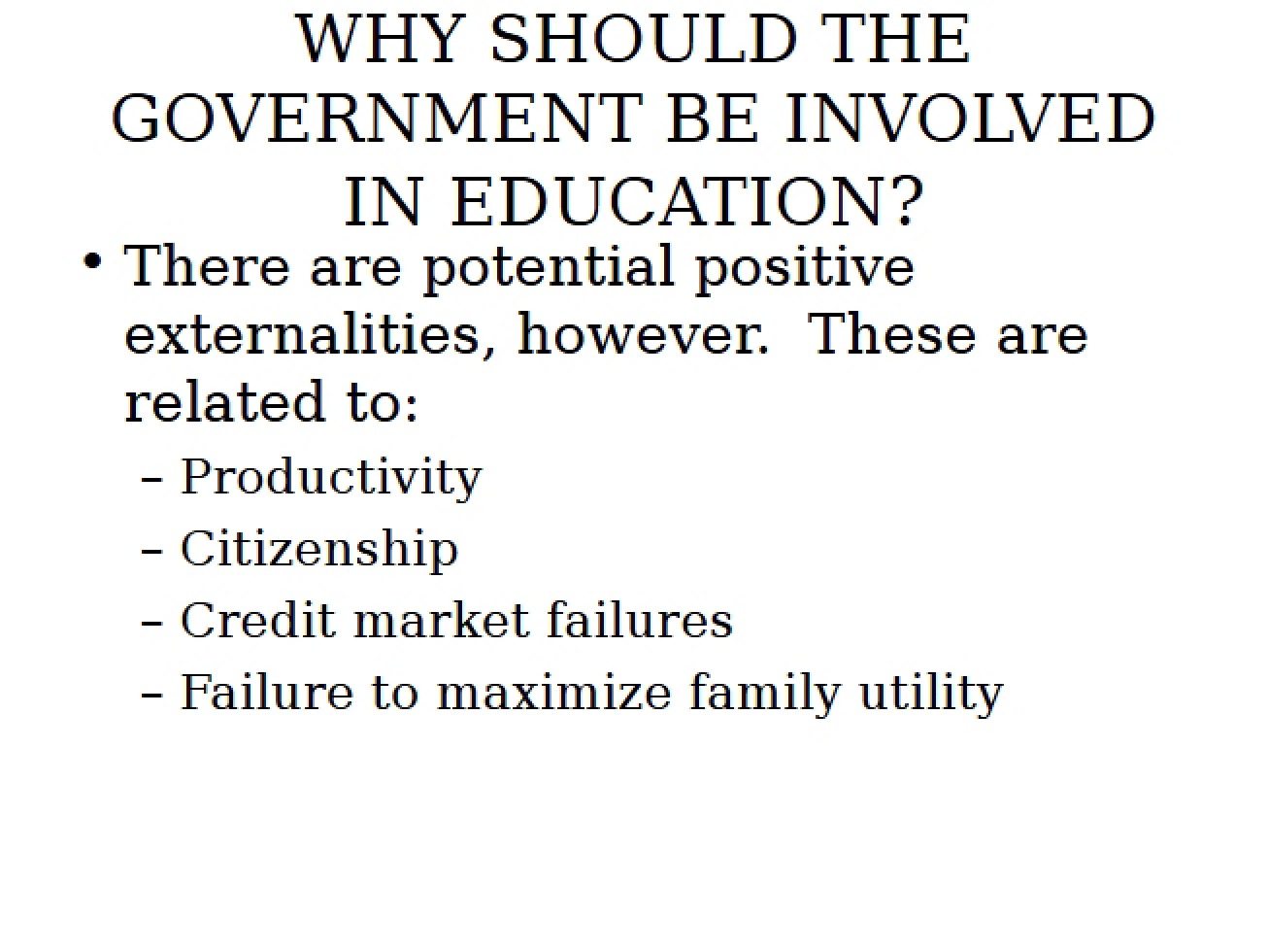 Public Sector Economics Lecture Notes