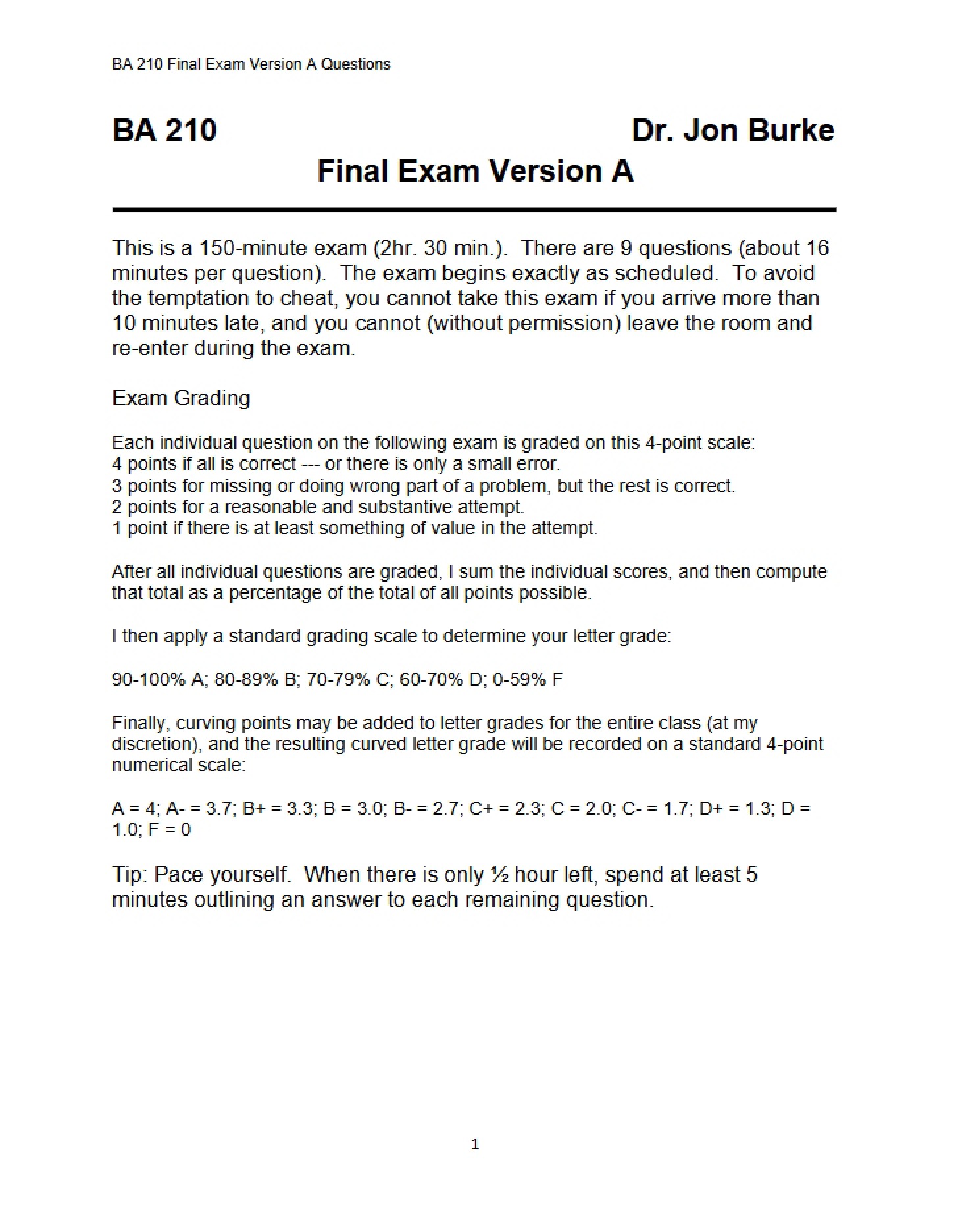 Version A Final