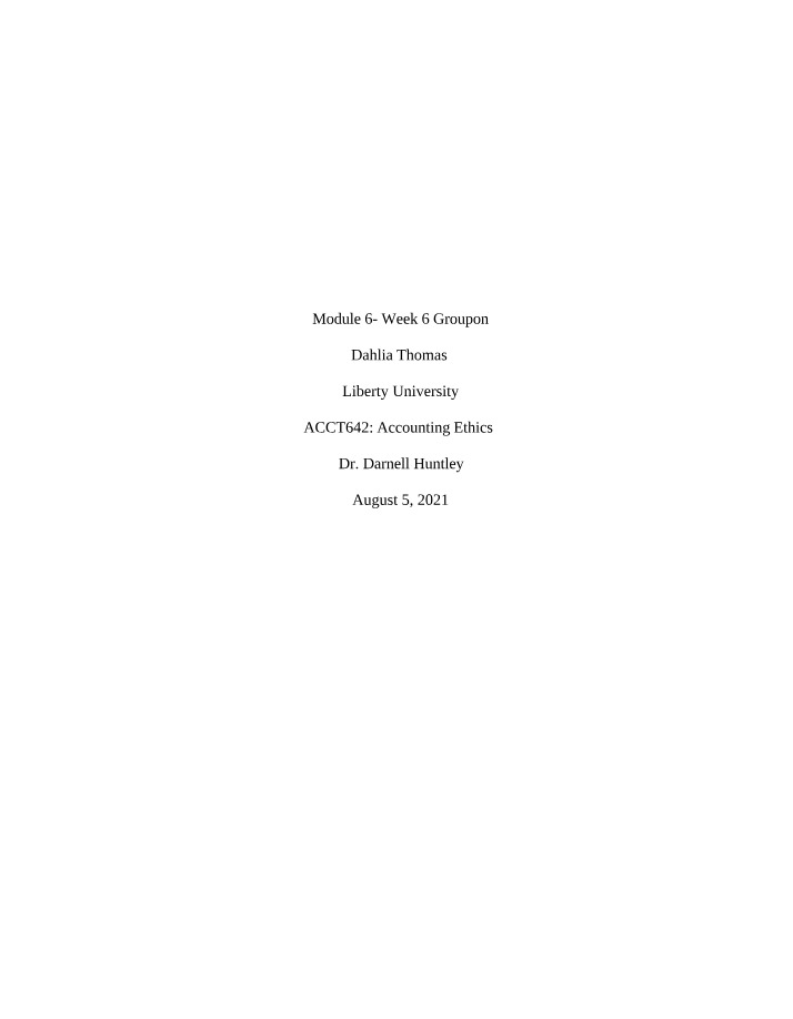 Groupon Module 6