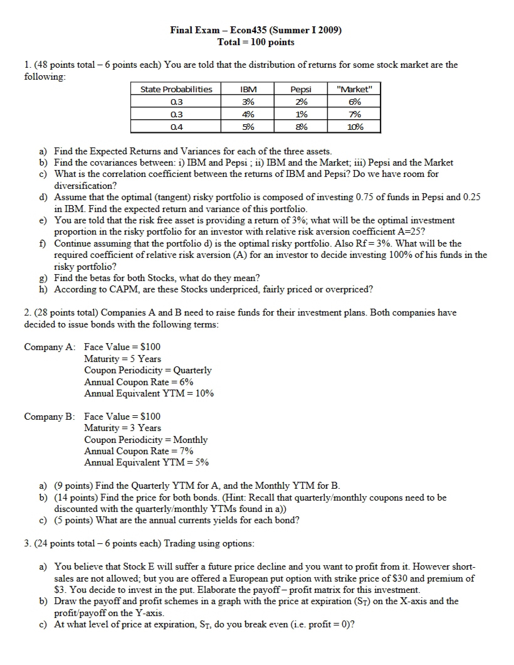 Financial Markets Final