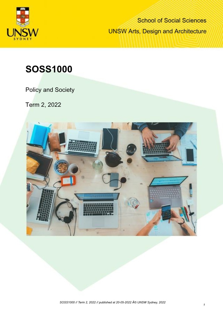 Policy Making and Society (SOSS1000)