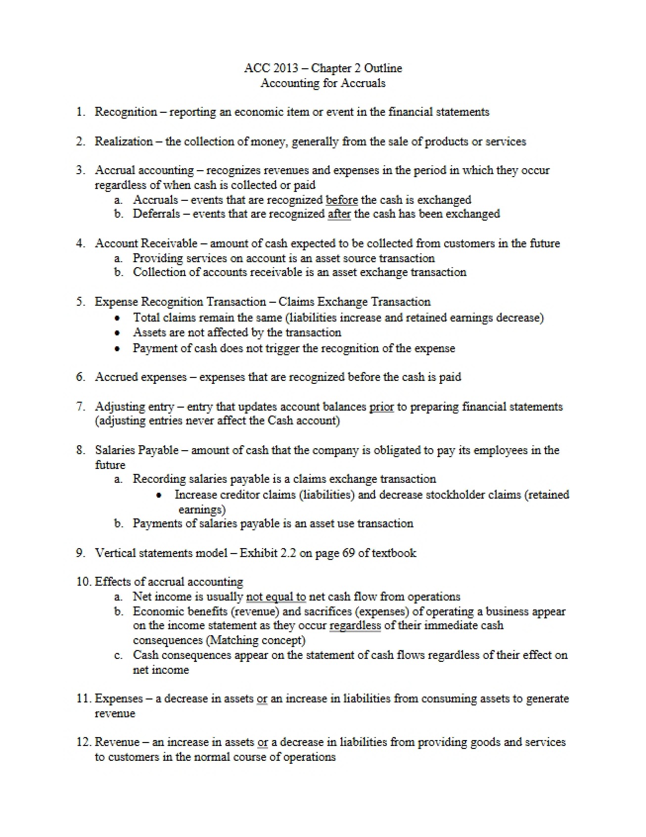 Accounting for Accruals