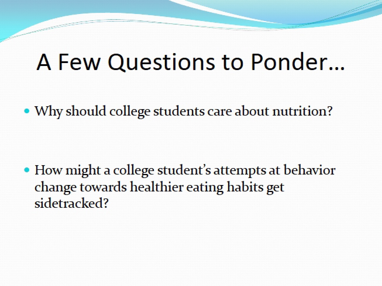 Guest Speaker on Healthy Eating
