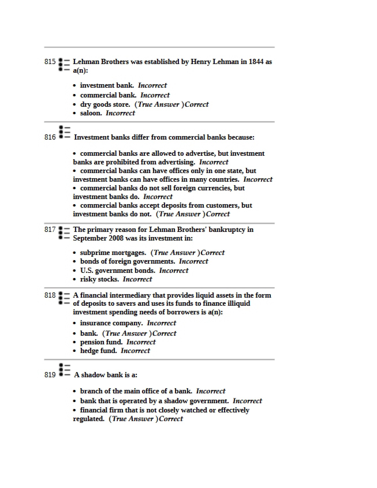 Analysis of Lehman Brothers