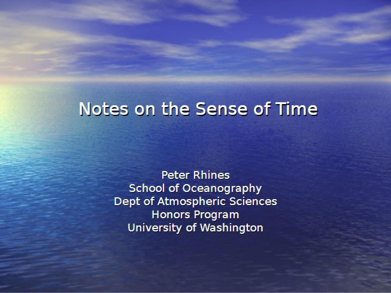 Notes from Class