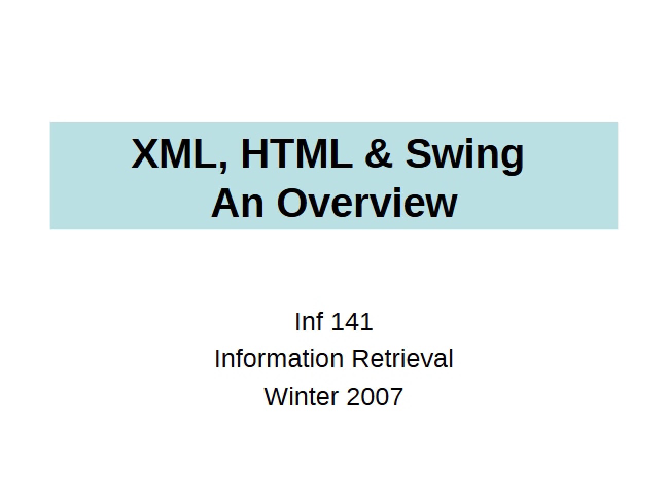 Retrieving Information